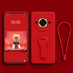 Coque Ultra Fine Silicone Souple Housse Etui avec Support pour Realme 11 Pro 5G Rouge