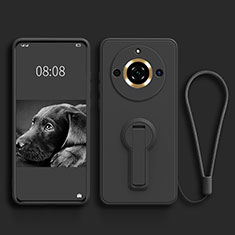 Coque Ultra Fine Silicone Souple Housse Etui avec Support pour Realme 11 Pro+ Plus 5G Noir