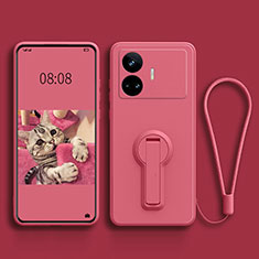 Coque Ultra Fine Silicone Souple Housse Etui avec Support pour Realme GT Neo5 SE 5G Rose Rouge