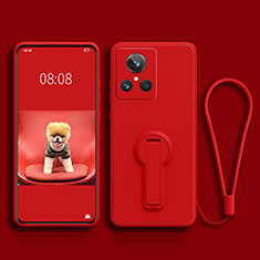 Coque Ultra Fine Silicone Souple Housse Etui avec Support pour Realme GT2 Master Explorer Rouge