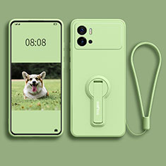 Coque Ultra Fine Silicone Souple Housse Etui avec Support pour Vivo iQOO 9 Pro 5G Pastel Vert