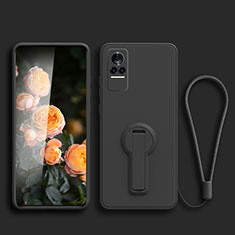 Coque Ultra Fine Silicone Souple Housse Etui avec Support pour Xiaomi Civi 1S 5G Noir