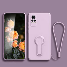 Coque Ultra Fine Silicone Souple Housse Etui avec Support pour Xiaomi Civi 1S 5G Violet Clair