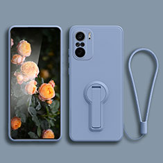 Coque Ultra Fine Silicone Souple Housse Etui avec Support pour Xiaomi Mi 11X Pro 5G Gris Lavende