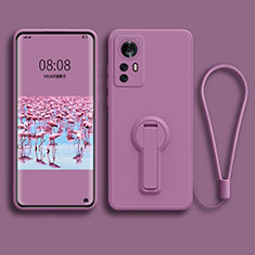 Coque Ultra Fine Silicone Souple Housse Etui avec Support pour Xiaomi Mi 12S 5G Violet