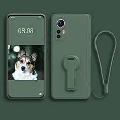 Coque Ultra Fine Silicone Souple Housse Etui avec Support pour Xiaomi Mi 12S Pro 5G Vert