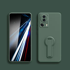 Coque Ultra Fine Silicone Souple Housse Etui avec Support pour Xiaomi Mi 13 Lite 5G Vert Nuit