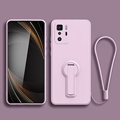 Coque Ultra Fine Silicone Souple Housse Etui avec Support pour Xiaomi Poco X3 GT 5G Violet Clair