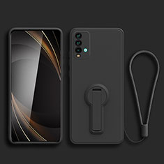 Coque Ultra Fine Silicone Souple Housse Etui avec Support pour Xiaomi Redmi 9 Power Noir