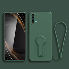 Coque Ultra Fine Silicone Souple Housse Etui avec Support pour Xiaomi Redmi 9 Power Vert Nuit