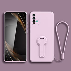 Coque Ultra Fine Silicone Souple Housse Etui avec Support pour Xiaomi Redmi 9 Power Violet Clair