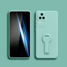 Coque Ultra Fine Silicone Souple Housse Etui avec Support pour Xiaomi Redmi K40S 5G Pastel Vert