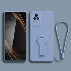 Coque Ultra Fine Silicone Souple Housse Etui avec Support pour Xiaomi Redmi K50 5G Gris Lavende