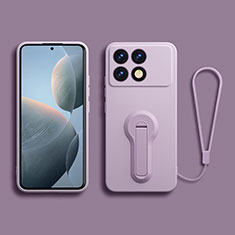 Coque Ultra Fine Silicone Souple Housse Etui avec Support pour Xiaomi Redmi K70E 5G Violet Clair