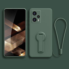 Coque Ultra Fine Silicone Souple Housse Etui avec Support pour Xiaomi Redmi Note 12 Turbo 5G Vert Nuit