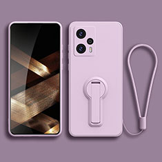 Coque Ultra Fine Silicone Souple Housse Etui avec Support pour Xiaomi Redmi Note 12 Turbo 5G Violet Clair