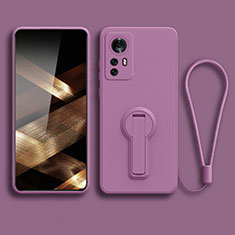 Coque Ultra Fine Silicone Souple Housse Etui avec Support pour Xiaomi Redmi Note 12S Violet