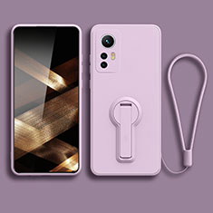 Coque Ultra Fine Silicone Souple Housse Etui avec Support pour Xiaomi Redmi Note 12S Violet Clair