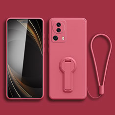 Coque Ultra Fine Silicone Souple Housse Etui avec Support S01 pour Xiaomi Civi 2 5G Rose Rouge