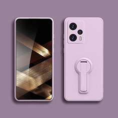 Coque Ultra Fine Silicone Souple Housse Etui avec Support S01 pour Xiaomi Poco F5 5G Violet Clair