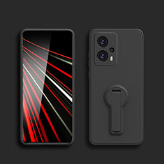 Coque Ultra Fine Silicone Souple Housse Etui avec Support S01 pour Xiaomi Poco X4 GT 5G Noir