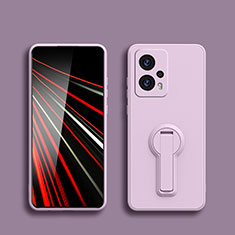 Coque Ultra Fine Silicone Souple Housse Etui avec Support S01 pour Xiaomi Poco X4 GT 5G Violet Clair