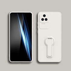 Coque Ultra Fine Silicone Souple Housse Etui avec Support S01 pour Xiaomi Redmi K50 Pro 5G Blanc