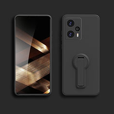 Coque Ultra Fine Silicone Souple Housse Etui avec Support S01 pour Xiaomi Redmi Note 12 Turbo 5G Noir