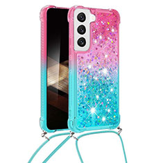 Coque Ultra Fine Silicone Souple Housse Etui Degrade Y01B pour Samsung Galaxy S24 Plus 5G Cyan