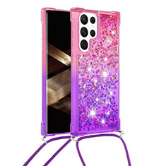 Coque Ultra Fine Silicone Souple Housse Etui Degrade Y01B pour Samsung Galaxy S25 Ultra 5G Violet