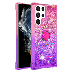 Coque Ultra Fine Silicone Souple Housse Etui Degrade Y04B pour Samsung Galaxy S21 Ultra 5G Violet