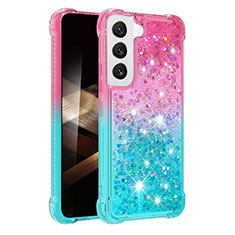 Coque Ultra Fine Silicone Souple Housse Etui Degrade Y05B pour Samsung Galaxy S25 Plus 5G Cyan