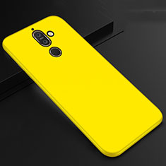 Coque Ultra Fine Silicone Souple Housse Etui S01 pour Nokia 7 Plus Jaune