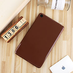 Coque Ultra Fine Silicone Souple Housse Etui S01 pour Xiaomi Mi Pad 4 Plus 10.1 Marron