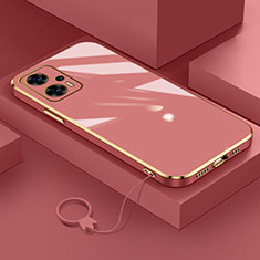 Coque Ultra Fine Silicone Souple Housse Etui S02 pour Xiaomi Redmi Note 11T Pro+ Plus 5G Rouge