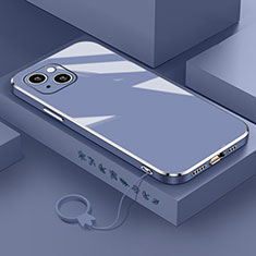 Coque Ultra Fine Silicone Souple Housse Etui S03 pour Apple iPhone 14 Plus Gris Lavende