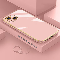 Coque Ultra Fine Silicone Souple Housse Etui S03 pour Apple iPhone 14 Plus Or Rose