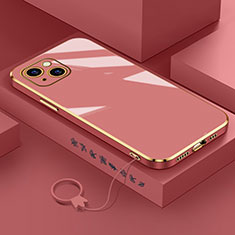 Coque Ultra Fine Silicone Souple Housse Etui S03 pour Apple iPhone 14 Plus Rouge