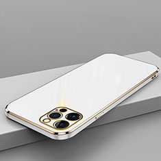 Coque Ultra Fine Silicone Souple Housse Etui S04 pour Apple iPhone 13 Pro Blanc