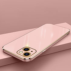 Coque Ultra Fine Silicone Souple Housse Etui S04 pour Apple iPhone 15 Or Rose