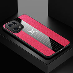 Coque Ultra Fine Silicone Souple Housse Etui X01L pour Oppo Find X5 Pro 5G Rouge