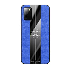 Coque Ultra Fine Silicone Souple Housse Etui X01L pour Samsung Galaxy A03s Bleu