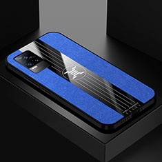 Coque Ultra Fine Silicone Souple Housse Etui X01L pour Vivo V21e 4G Bleu