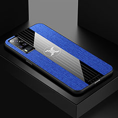 Coque Ultra Fine Silicone Souple Housse Etui X01L pour Vivo Y53s NFC Bleu