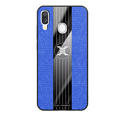 Coque Ultra Fine Silicone Souple Housse Etui X02L pour Samsung Galaxy A40 Bleu