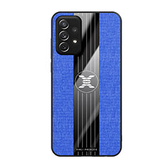 Coque Ultra Fine Silicone Souple Housse Etui X02L pour Samsung Galaxy A72 5G Bleu