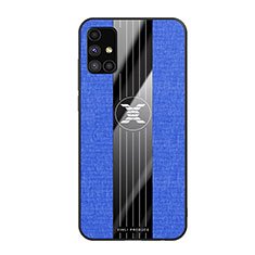 Coque Ultra Fine Silicone Souple Housse Etui X02L pour Samsung Galaxy M51 Bleu