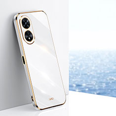 Coque Ultra Fine Silicone Souple Housse Etui XL1 pour Oppo Reno8 T 5G Blanc