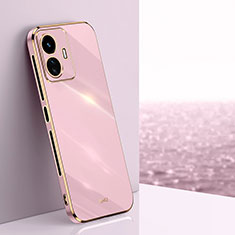 Coque Ultra Fine Silicone Souple Housse Etui XL1 pour Vivo iQOO Z6 Lite 5G Rose