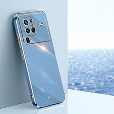Coque Ultra Fine Silicone Souple Housse Etui XL1 pour Vivo X80 Pro 5G Bleu